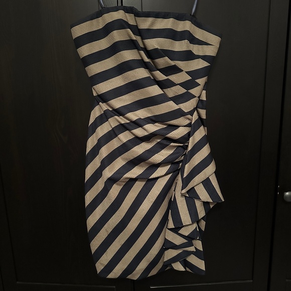 Gray and navy cocktail dress - Picture 1 of 2
